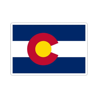 Flag of Colorado 3-2 (United States) STICKER Vinyl Kiss-Cut Decal 3 Inch White - The Sticker Space