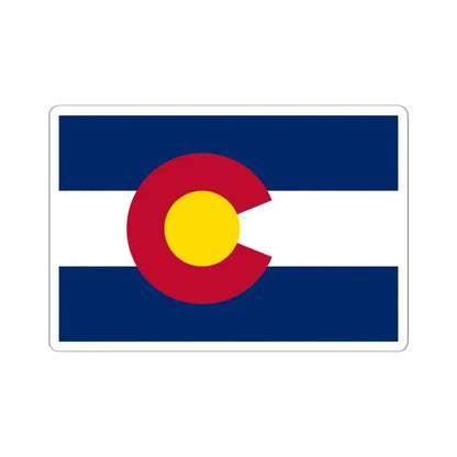 Flag of Colorado 3-2 (United States) STICKER Vinyl Kiss-Cut Decal 6 Inch White - The Sticker Space