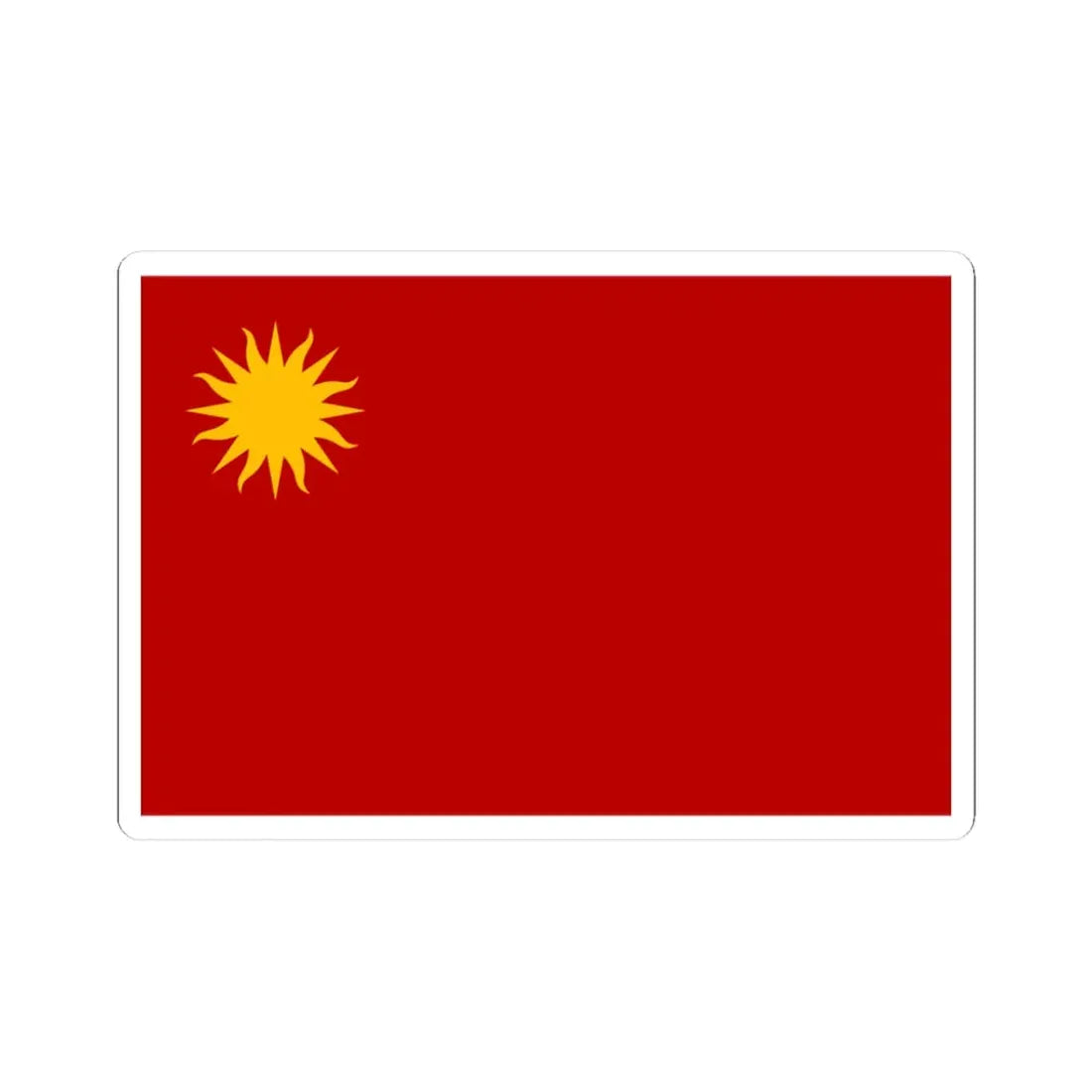 Flag of Colorado Party Uruguay (Uruguay) STICKER Vinyl Kiss-Cut Decal 3 Inch White - The Sticker Space