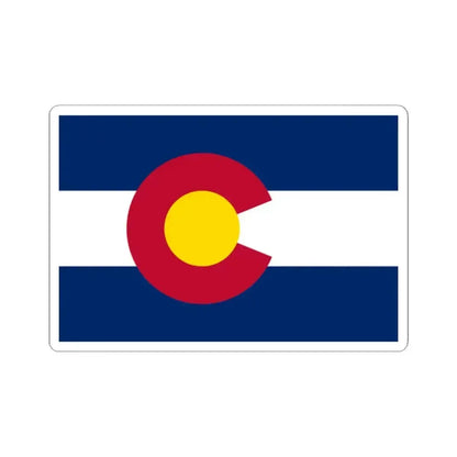 Flag of Colorado (United States) STICKER Vinyl Kiss-Cut Decal 2 Inch White - The Sticker Space