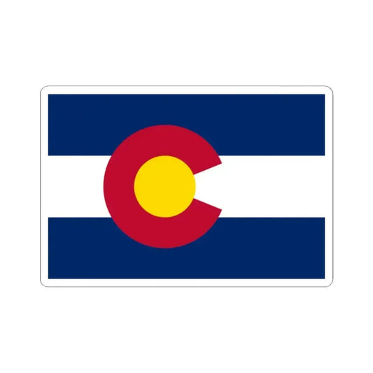Flag of Colorado (United States) STICKER Vinyl Kiss-Cut Decal 2 Inch White - The Sticker Space