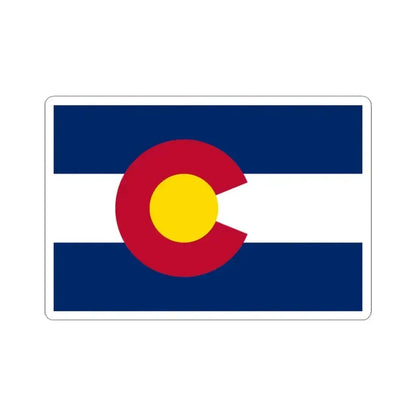 Flag of Colorado (United States) STICKER Vinyl Kiss-Cut Decal 3 Inch White - The Sticker Space