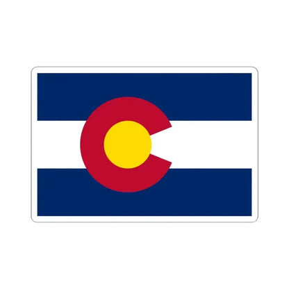 Flag of Colorado (United States) STICKER Vinyl Kiss-Cut Decal 4 Inch White - The Sticker Space