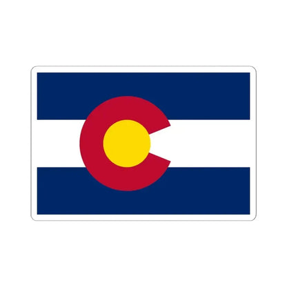 Flag of Colorado (United States) STICKER Vinyl Kiss-Cut Decal 6 Inch White - The Sticker Space