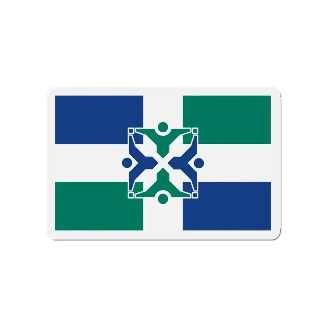 Flag of Columbia Missouri - Refrigerator Magnet 3 Inch - The Sticker Space