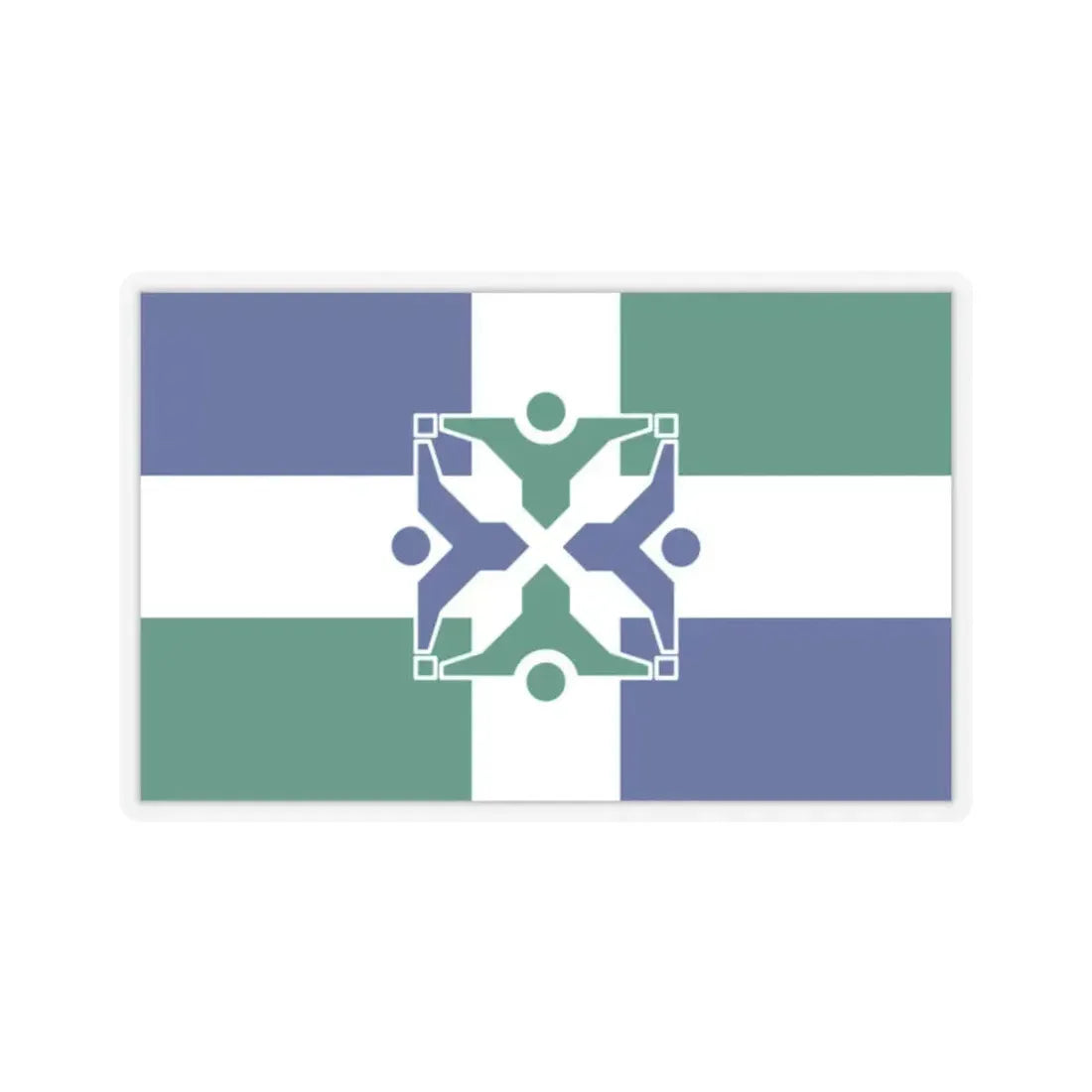 Flag of Columbia, Missouri - STICKER Vinyl Kiss-Cut Decal 2 Inch Transparent - The Sticker Space