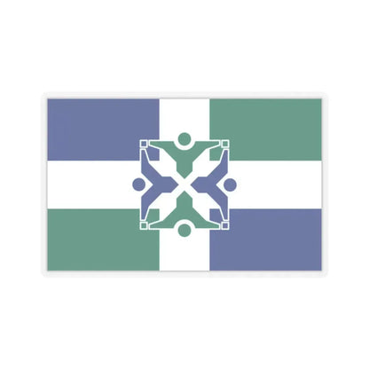 Flag of Columbia, Missouri - STICKER Vinyl Kiss-Cut Decal 2 Inch Transparent - The Sticker Space