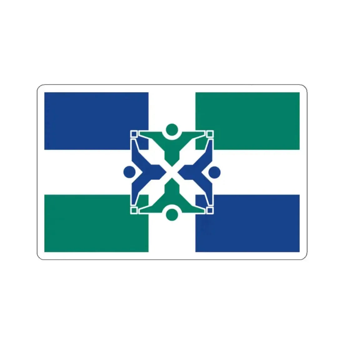 Flag of Columbia, Missouri - STICKER Vinyl Kiss-Cut Decal 2 Inch White - The Sticker Space