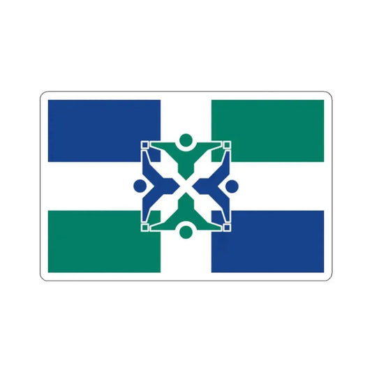 Flag of Columbia, Missouri - STICKER Vinyl Kiss-Cut Decal 2 Inch White - The Sticker Space