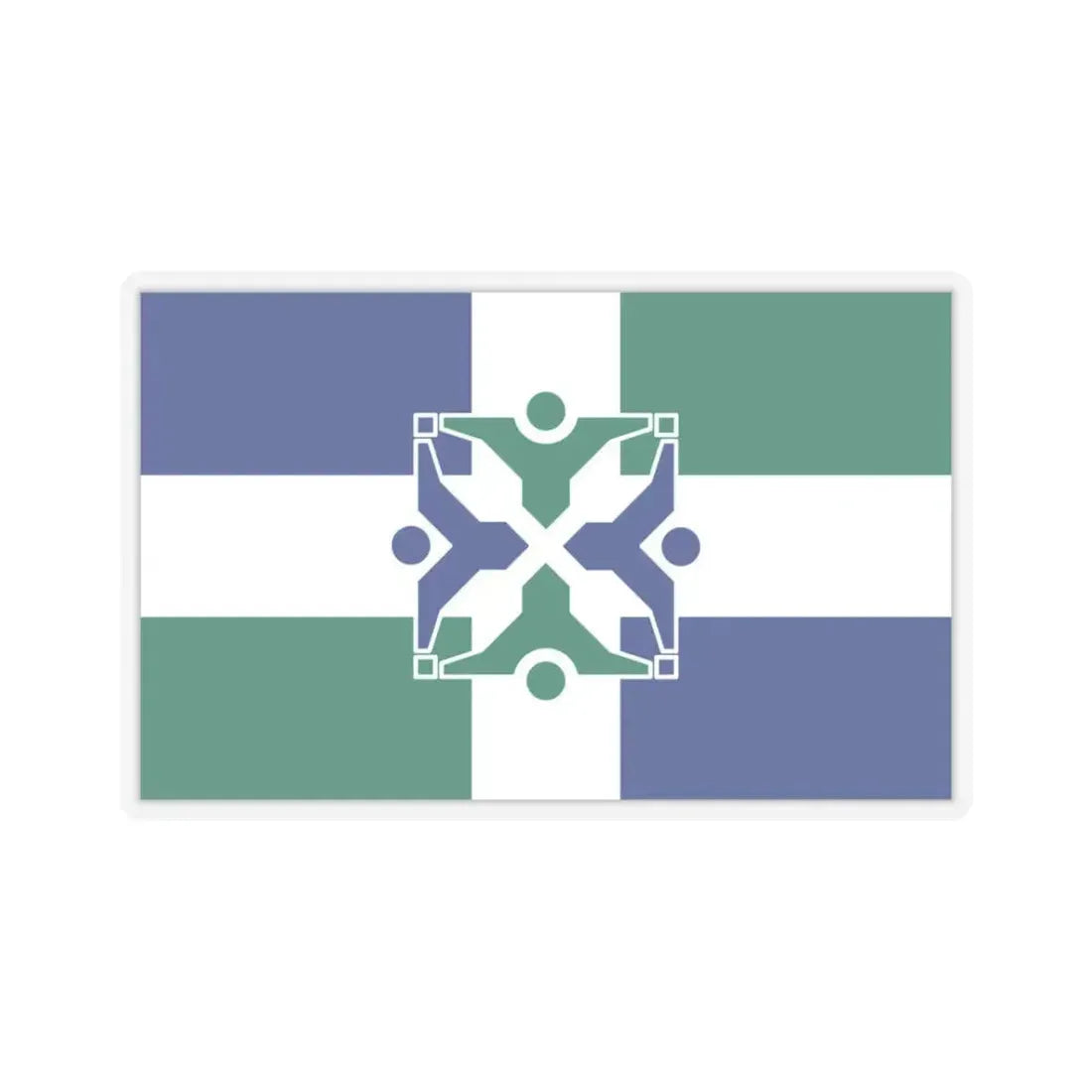 Flag of Columbia, Missouri - STICKER Vinyl Kiss-Cut Decal 3 Inch Transparent - The Sticker Space