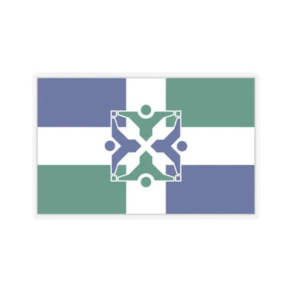 Flag of Columbia, Missouri - STICKER Vinyl Kiss-Cut Decal 3 Inch Transparent - The Sticker Space