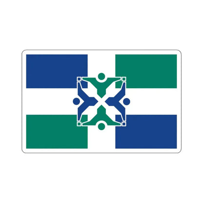 Flag of Columbia, Missouri - STICKER Vinyl Kiss-Cut Decal 3 Inch White - The Sticker Space