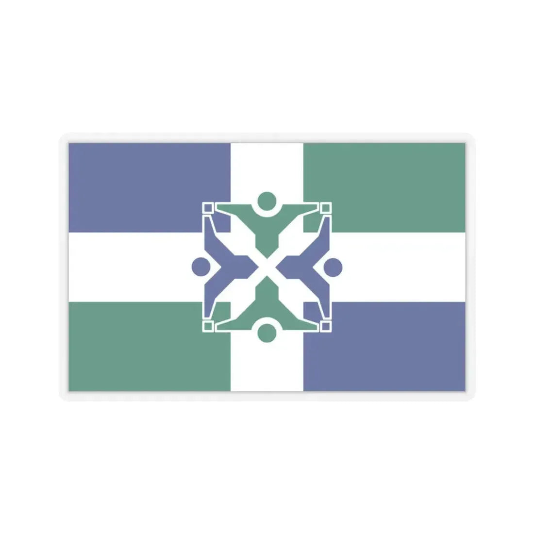 Flag of Columbia, Missouri - STICKER Vinyl Kiss-Cut Decal 4 Inch Transparent - The Sticker Space