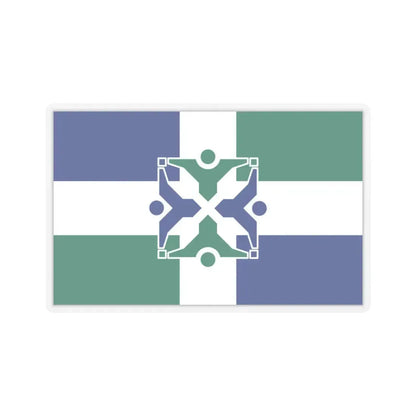 Flag of Columbia, Missouri - STICKER Vinyl Kiss-Cut Decal 4 Inch Transparent - The Sticker Space