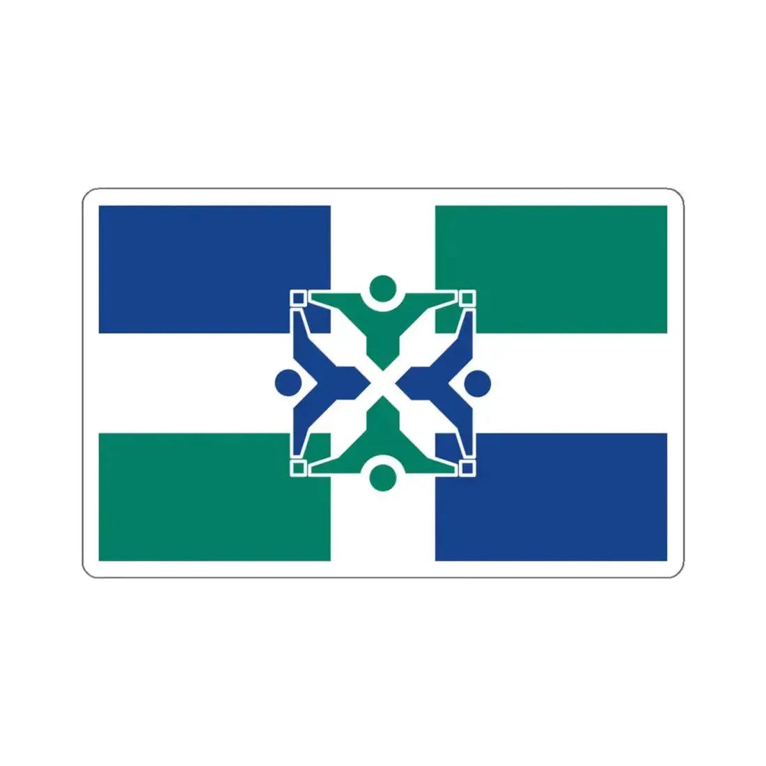 Flag of Columbia, Missouri - STICKER Vinyl Kiss-Cut Decal 4 Inch White - The Sticker Space