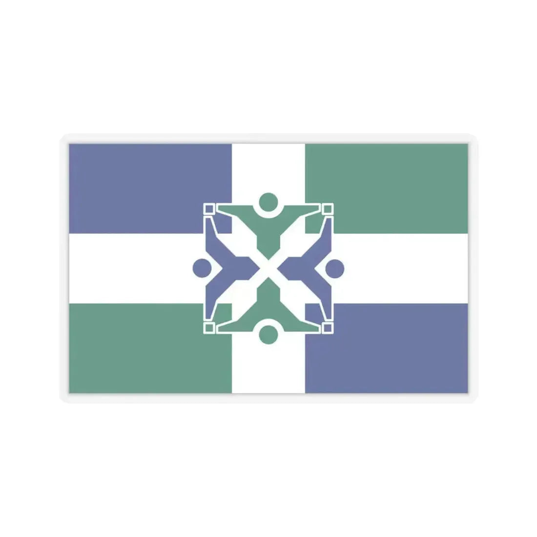 Flag of Columbia, Missouri - STICKER Vinyl Kiss-Cut Decal 6 Inch Transparent - The Sticker Space