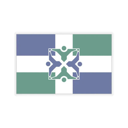 Flag of Columbia, Missouri - STICKER Vinyl Kiss-Cut Decal 6 Inch Transparent - The Sticker Space