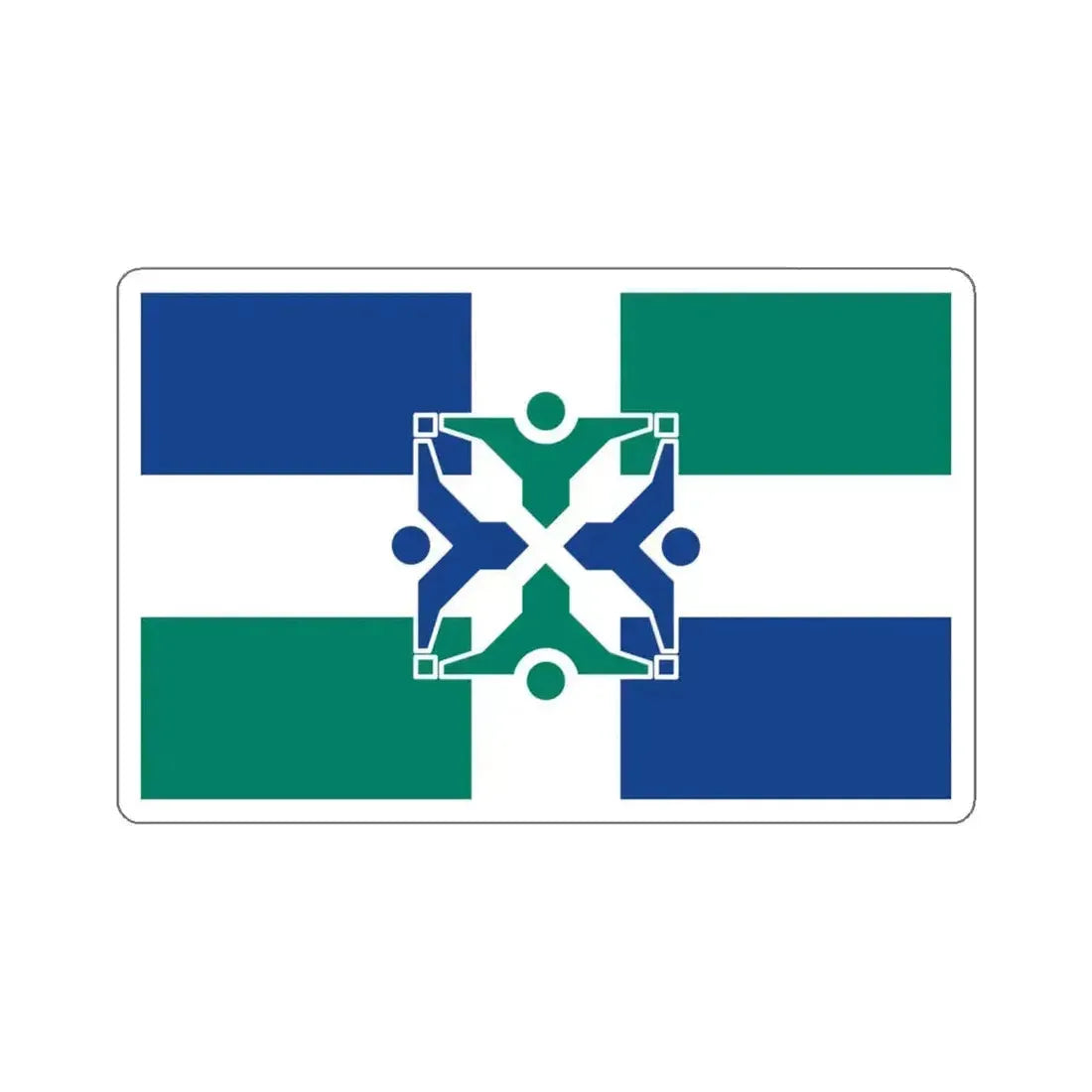 Flag of Columbia, Missouri - STICKER Vinyl Kiss-Cut Decal 6 Inch White - The Sticker Space