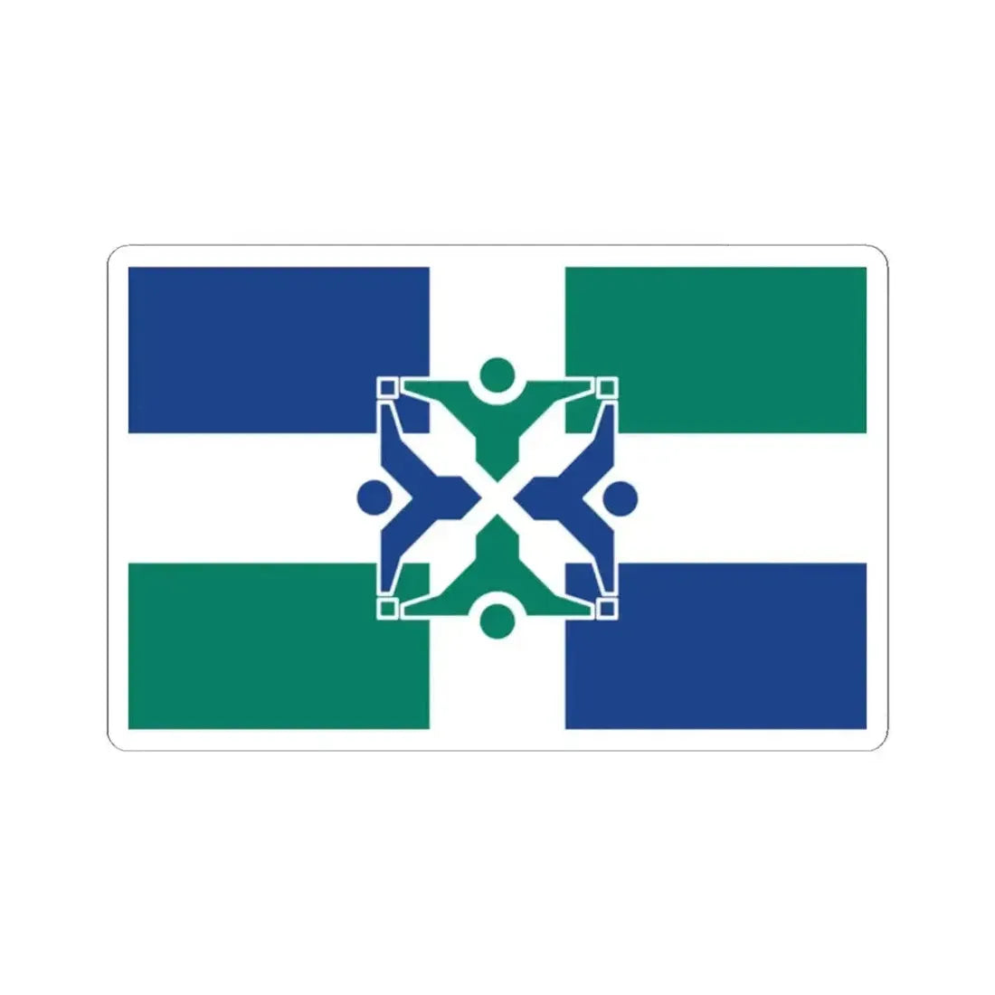 Flag of Columbia Missouri (United States) STICKER Vinyl Kiss-Cut Decal 2 Inch White - The Sticker Space