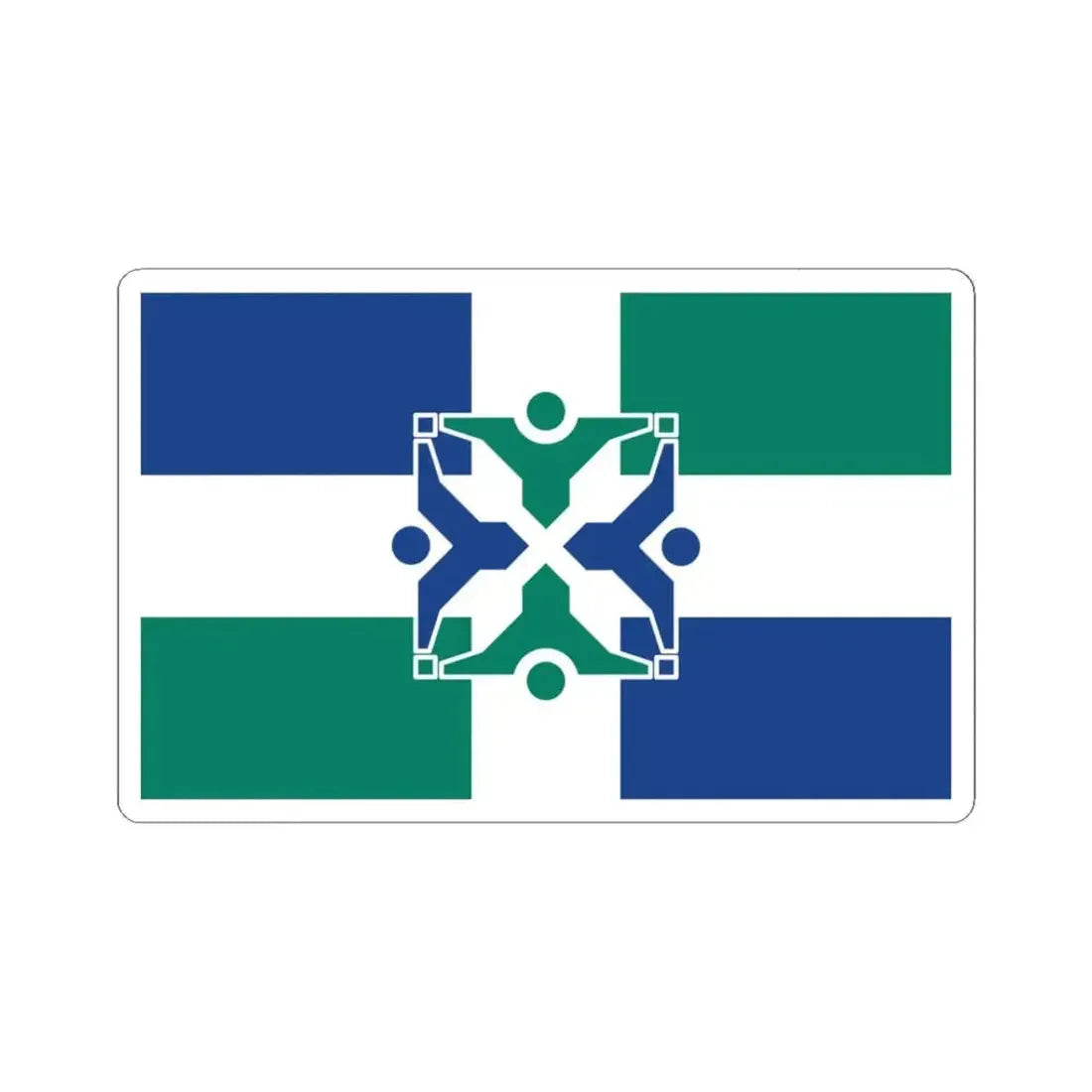 Flag of Columbia Missouri (United States) STICKER Vinyl Kiss-Cut Decal 3 Inch White - The Sticker Space
