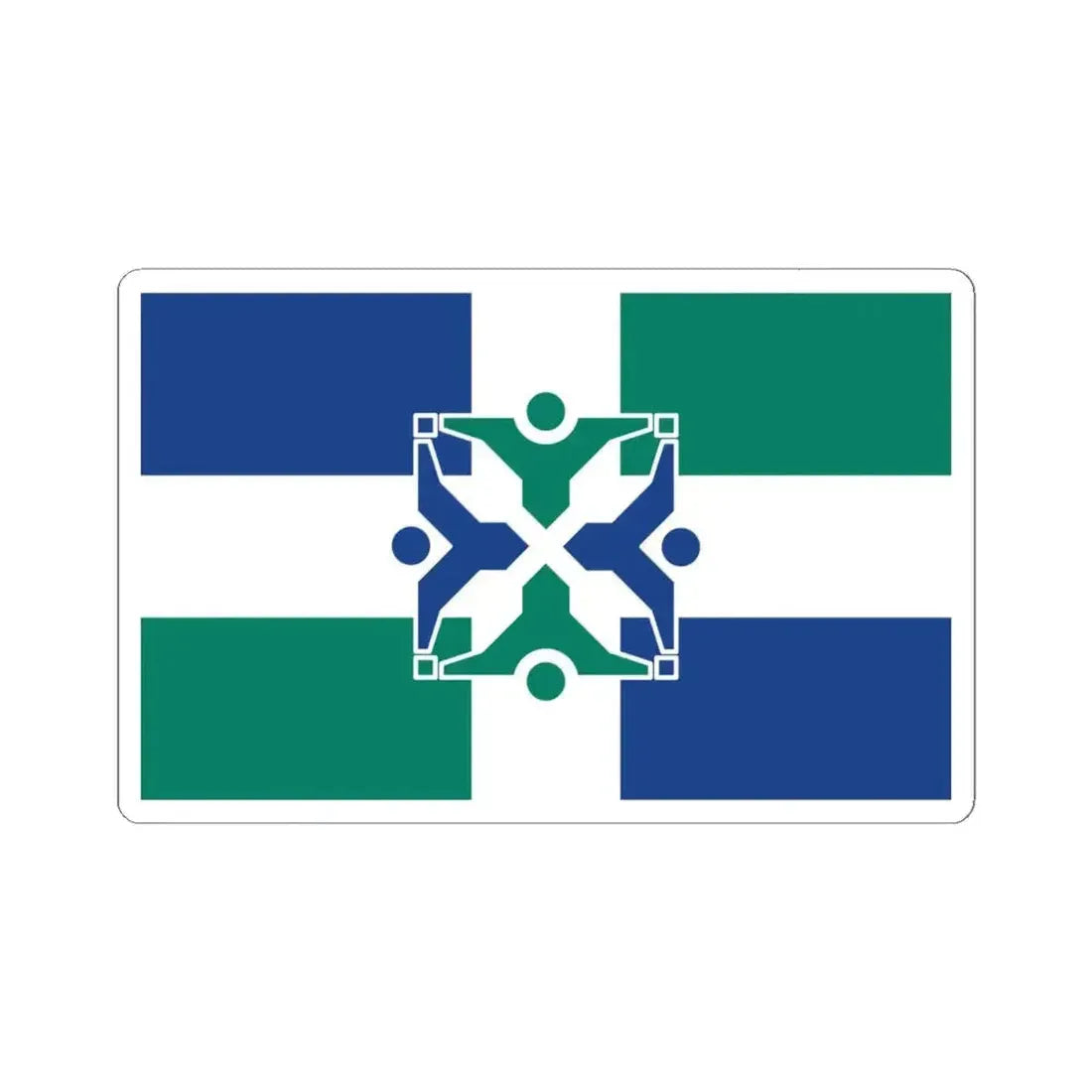 Flag of Columbia Missouri (United States) STICKER Vinyl Kiss-Cut Decal 4 Inch White - The Sticker Space