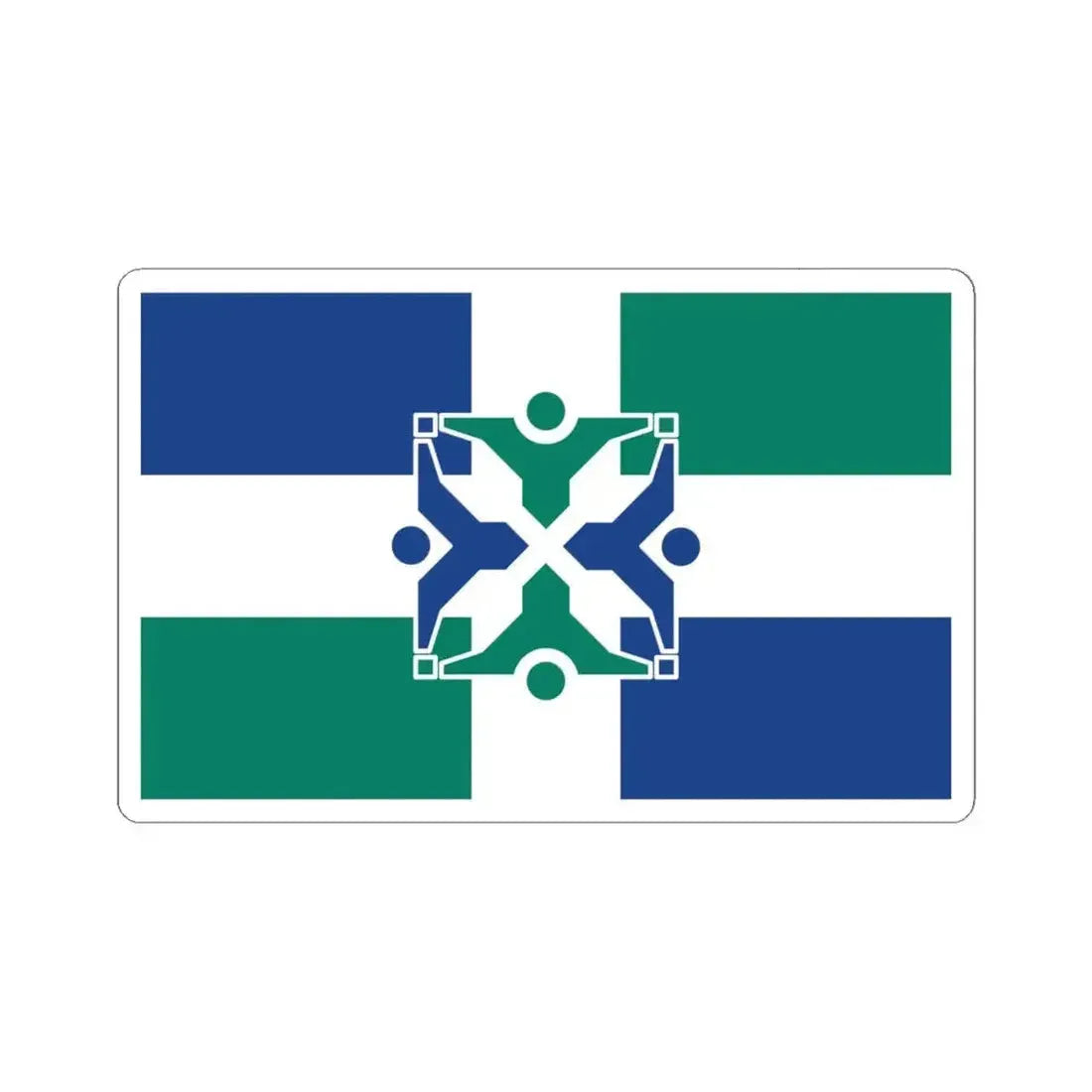 Flag of Columbia Missouri (United States) STICKER Vinyl Kiss-Cut Decal 6 Inch White - The Sticker Space