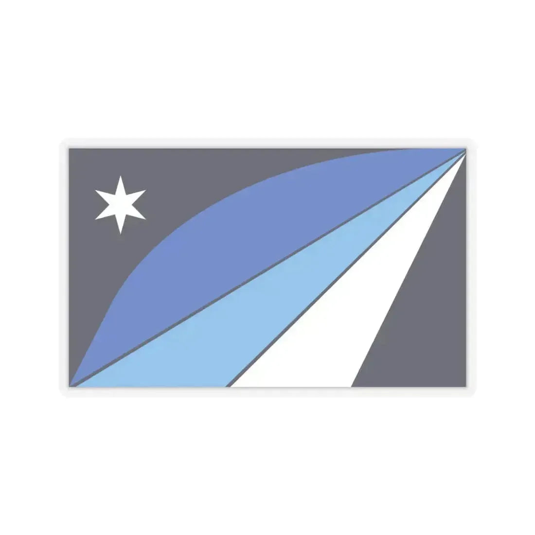 Flag of Columbia, South Carolina - STICKER Vinyl Kiss-Cut Decal 4 Inch Transparent - The Sticker Space