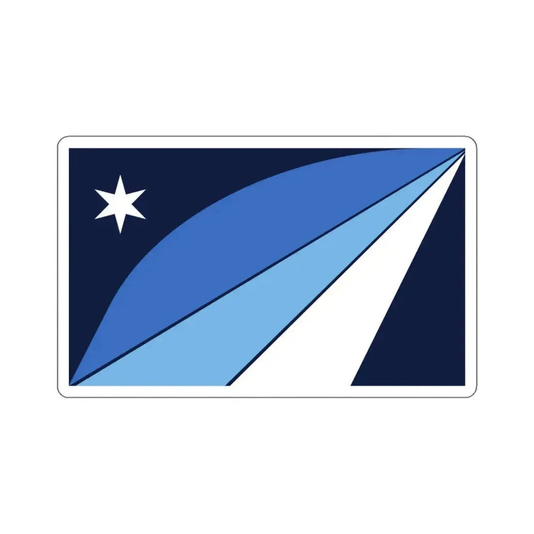 Flag of Columbia, South Carolina - STICKER Vinyl Kiss-Cut Decal 6 Inch White - The Sticker Space