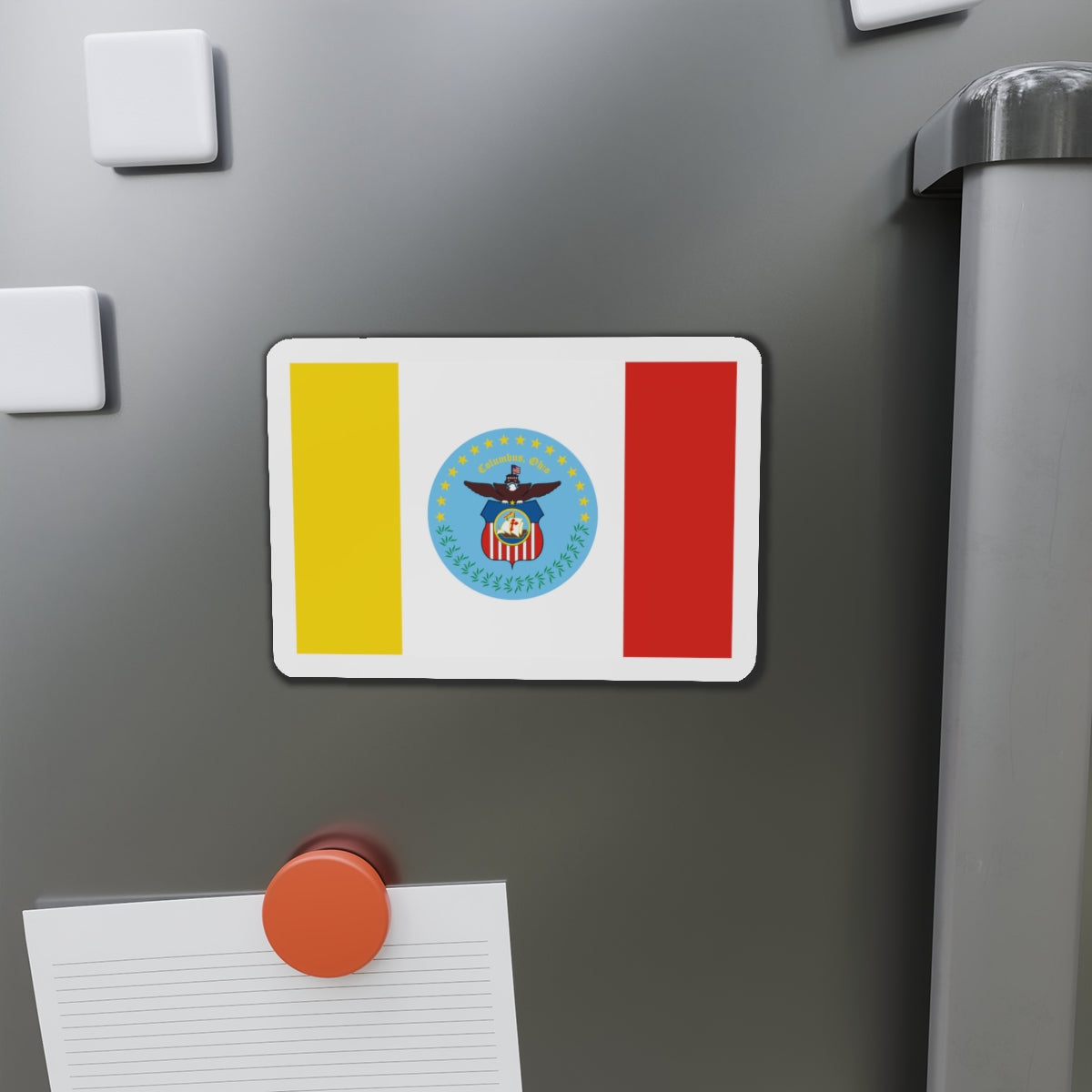 Flag of Columbus Ohio - Die-Cut Magnet-The Sticker Space