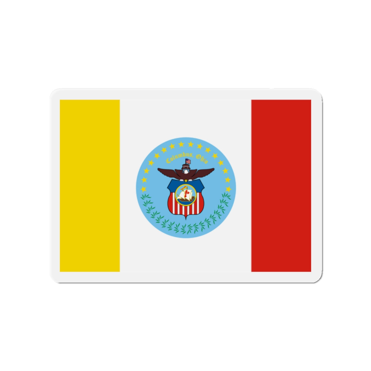 Flag of Columbus Ohio - Die-Cut Magnet-2" x 2"-The Sticker Space