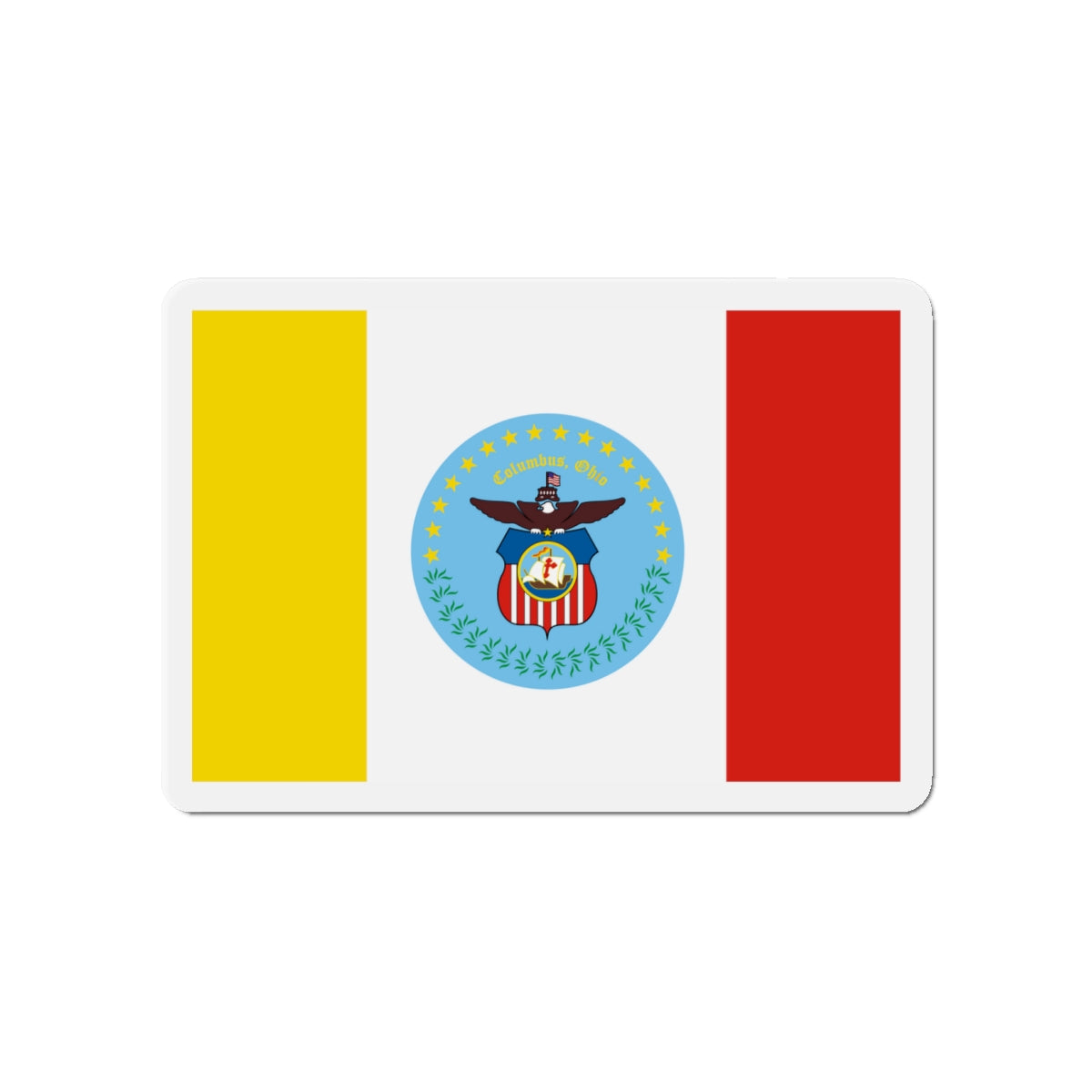 Flag of Columbus Ohio - Die-Cut Magnet-4" x 4"-The Sticker Space