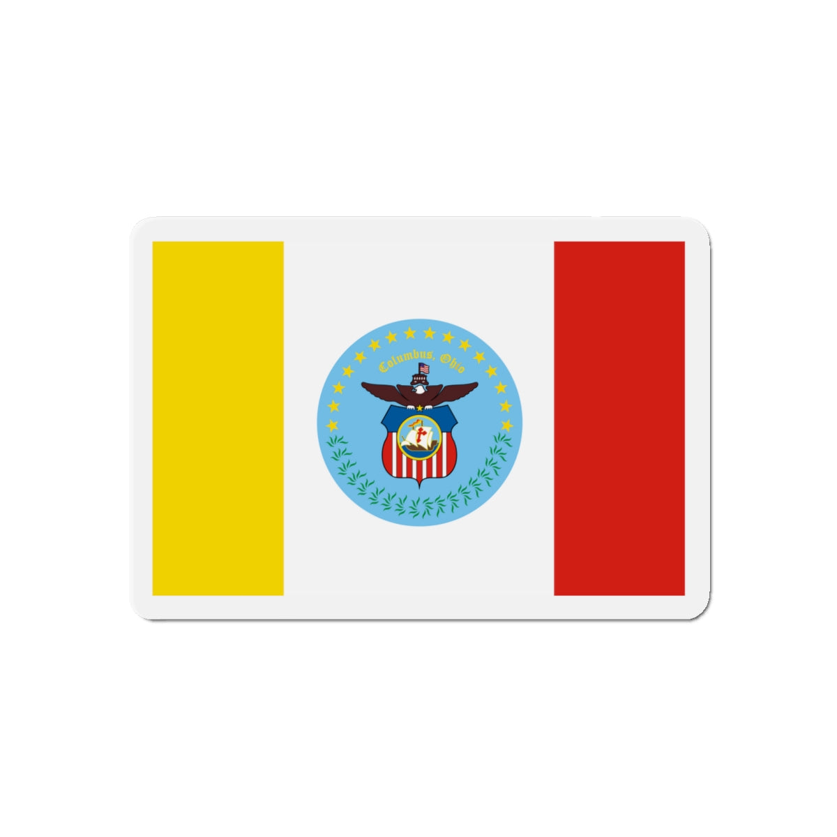 Flag of Columbus Ohio - Die-Cut Magnet-5" x 5"-The Sticker Space