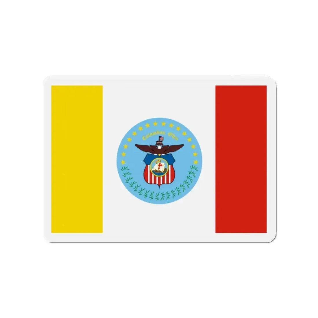Flag of Columbus Ohio - Refrigerator Magnet 2 Inch - The Sticker Space