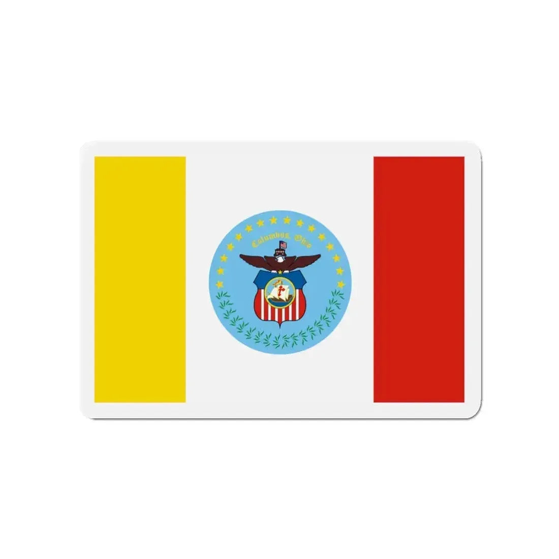 Flag of Columbus Ohio - Refrigerator Magnet 3 Inch - The Sticker Space