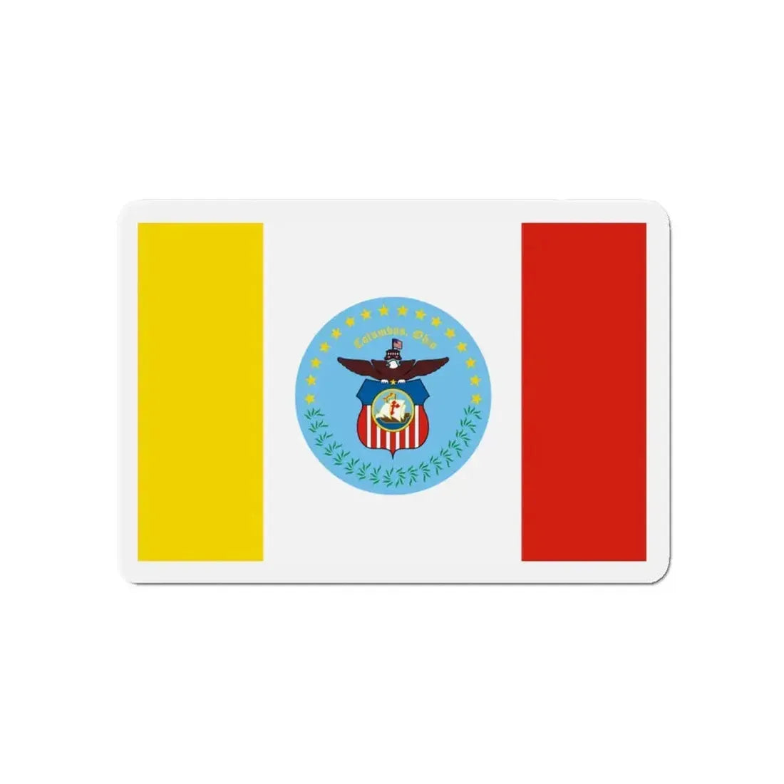 Flag of Columbus Ohio - Refrigerator Magnet 4 Inch - The Sticker Space