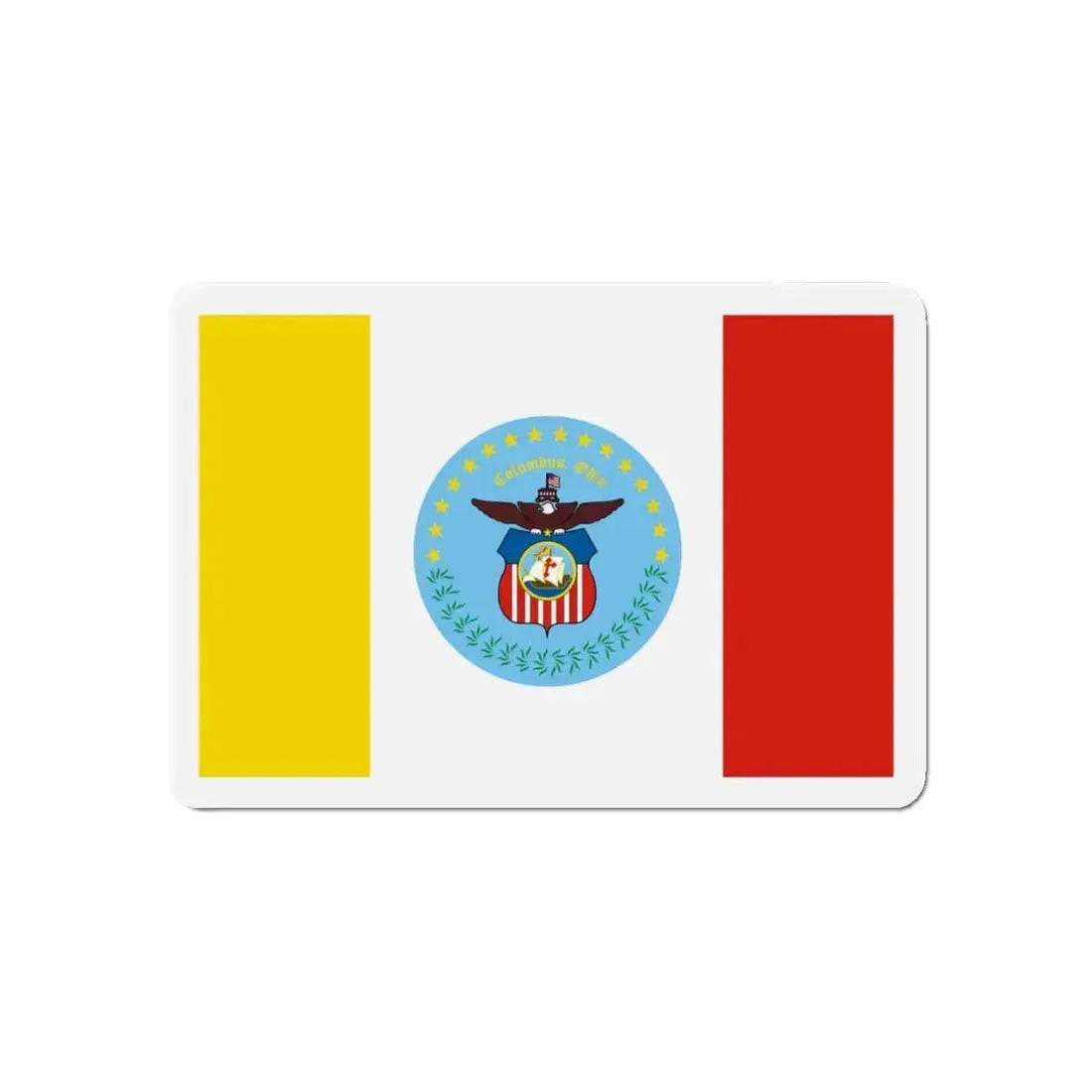 Flag of Columbus Ohio - Refrigerator Magnet 5 Inch - The Sticker Space