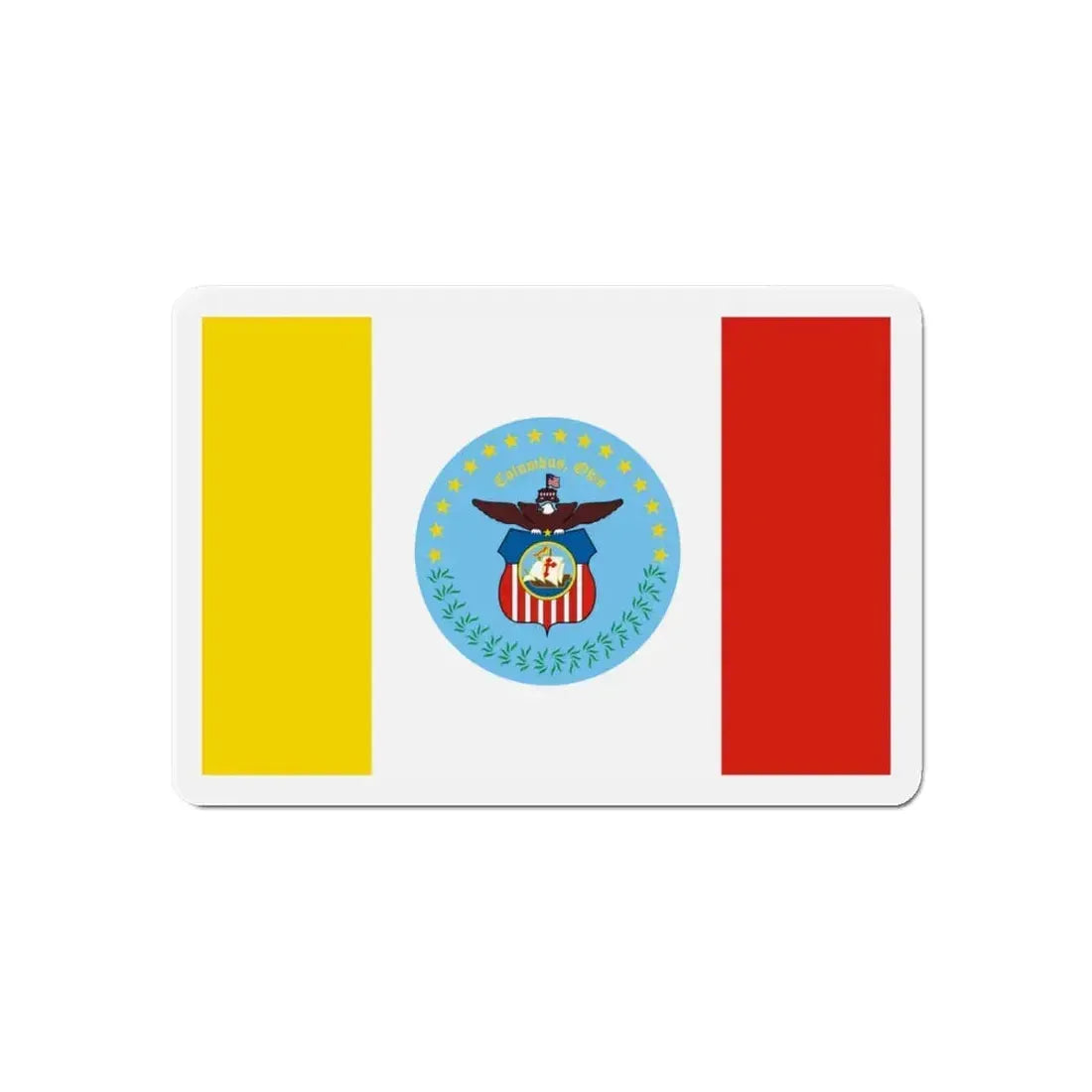 Flag of Columbus Ohio - Refrigerator Magnet 6 Inch - The Sticker Space