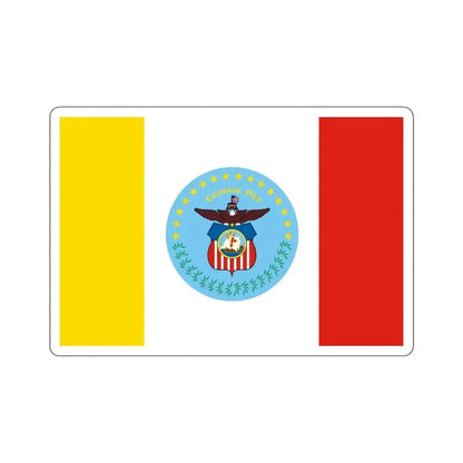 Flag of Columbus, Ohio - STICKER Vinyl Kiss-Cut Decal 3 Inch White - The Sticker Space