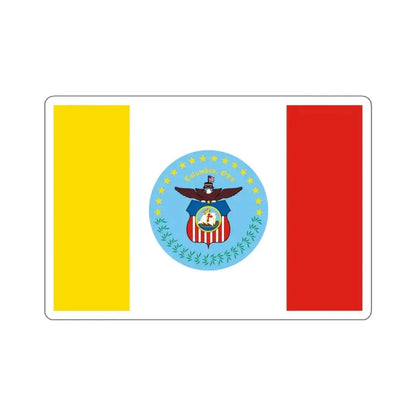 Flag of Columbus, Ohio - STICKER Vinyl Kiss-Cut Decal 4 Inch White - The Sticker Space