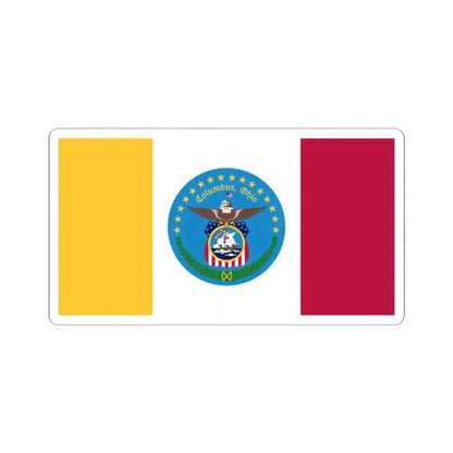 Flag of Columbus Ohio (United States) STICKER Vinyl Kiss-Cut Decal 2 Inch White - The Sticker Space