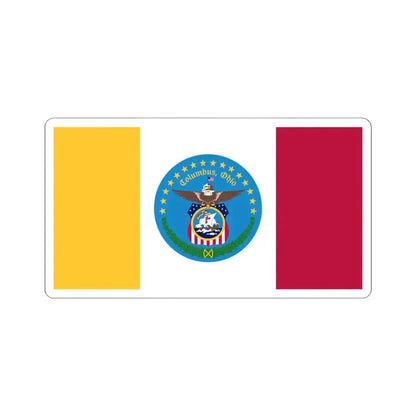 Flag of Columbus Ohio (United States) STICKER Vinyl Kiss-Cut Decal 3 Inch White - The Sticker Space