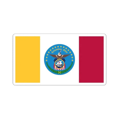 Flag of Columbus Ohio (United States) STICKER Vinyl Kiss-Cut Decal 6 Inch White - The Sticker Space