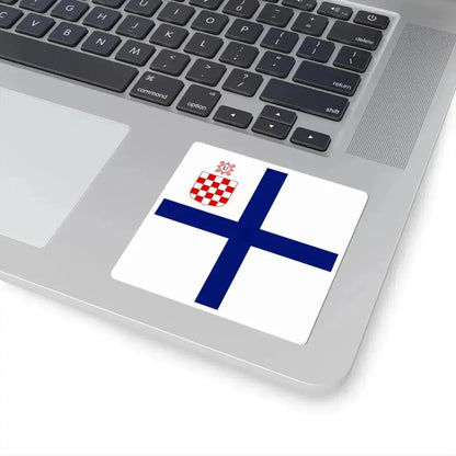 Flag of Commander of the Armed Forces in Independent State of Croatia (Croatia) STICKER Vinyl Kiss-Cut Decal - The Sticker Space