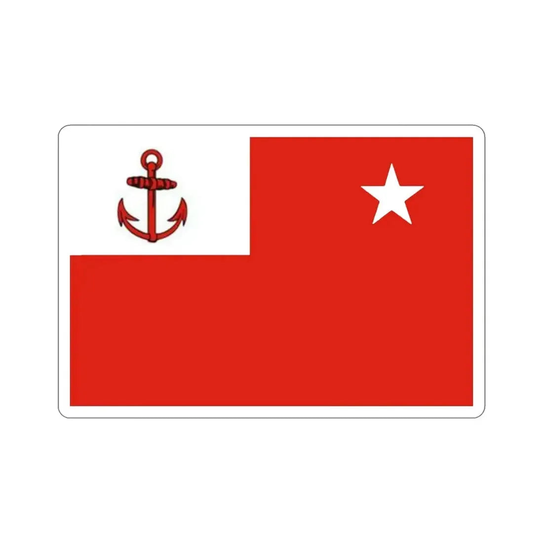 Flag of Commander of the Revolutionary Navy of Cuba STICKER Vinyl Die-Cut Decal - The Sticker Space