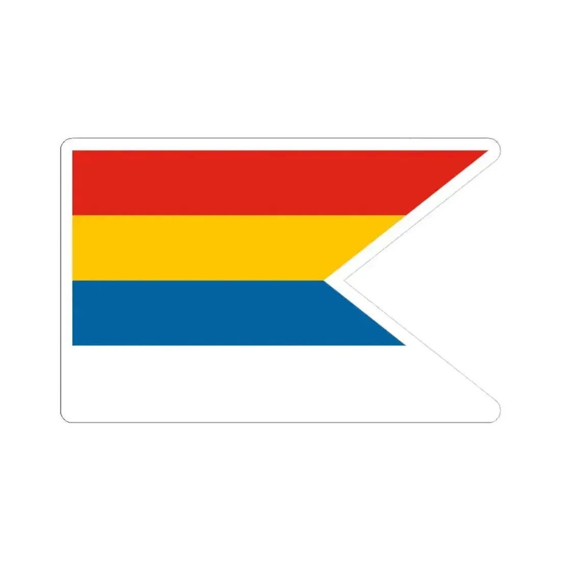 Flag of Commodore of Beiyang Fleet 1890-1909 (China) STICKER Vinyl Kiss-Cut Decal 3 Inch White - The Sticker Space
