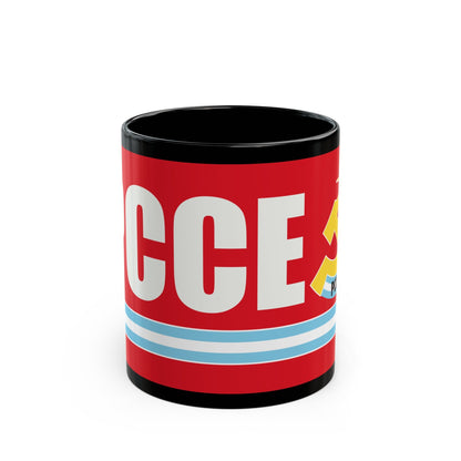 Flag of Communist Party Extraordinary Congress PCCE - Black Coffee Mug-11oz-The Sticker Space