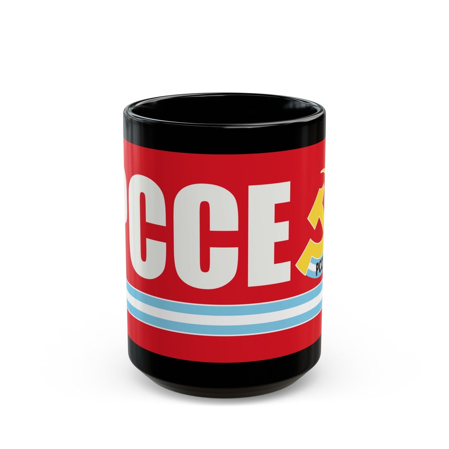 Flag of Communist Party Extraordinary Congress PCCE - Black Coffee Mug-15oz-The Sticker Space