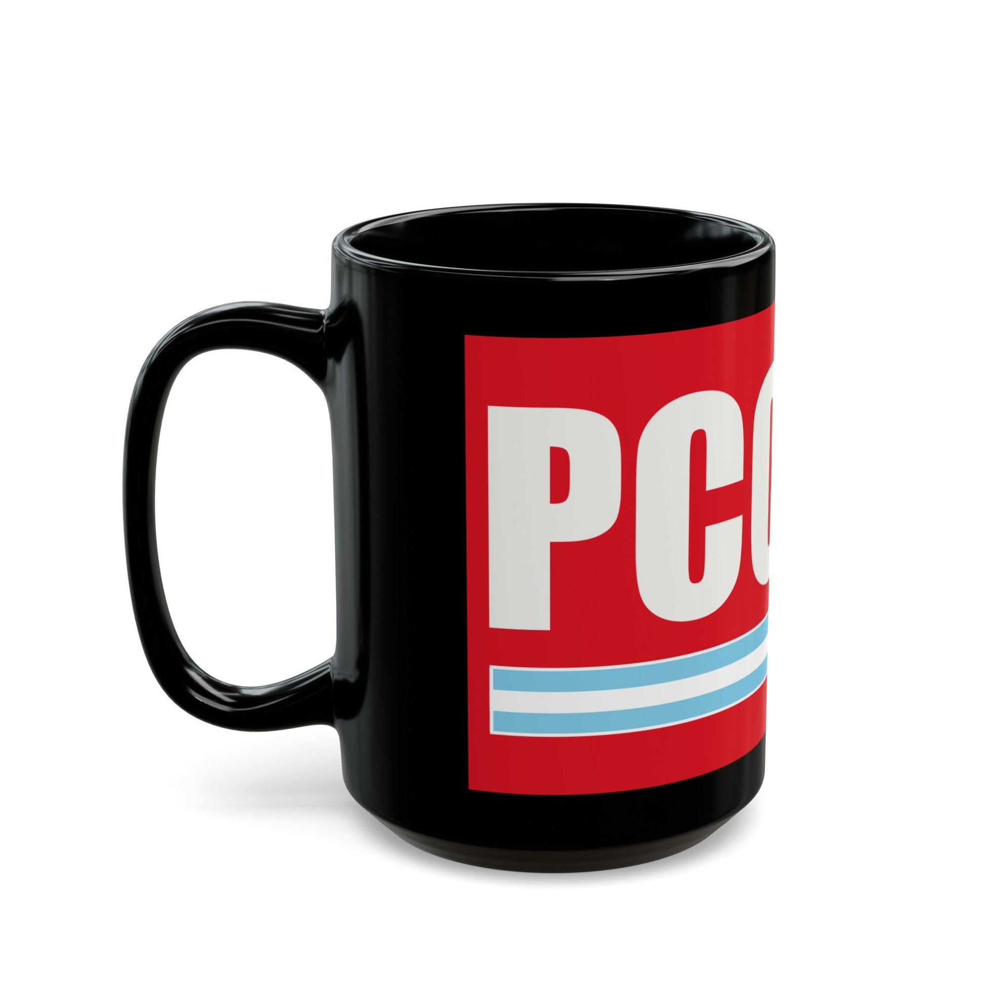 Flag of Communist Party Extraordinary Congress PCCE - Black Coffee Mug-The Sticker Space