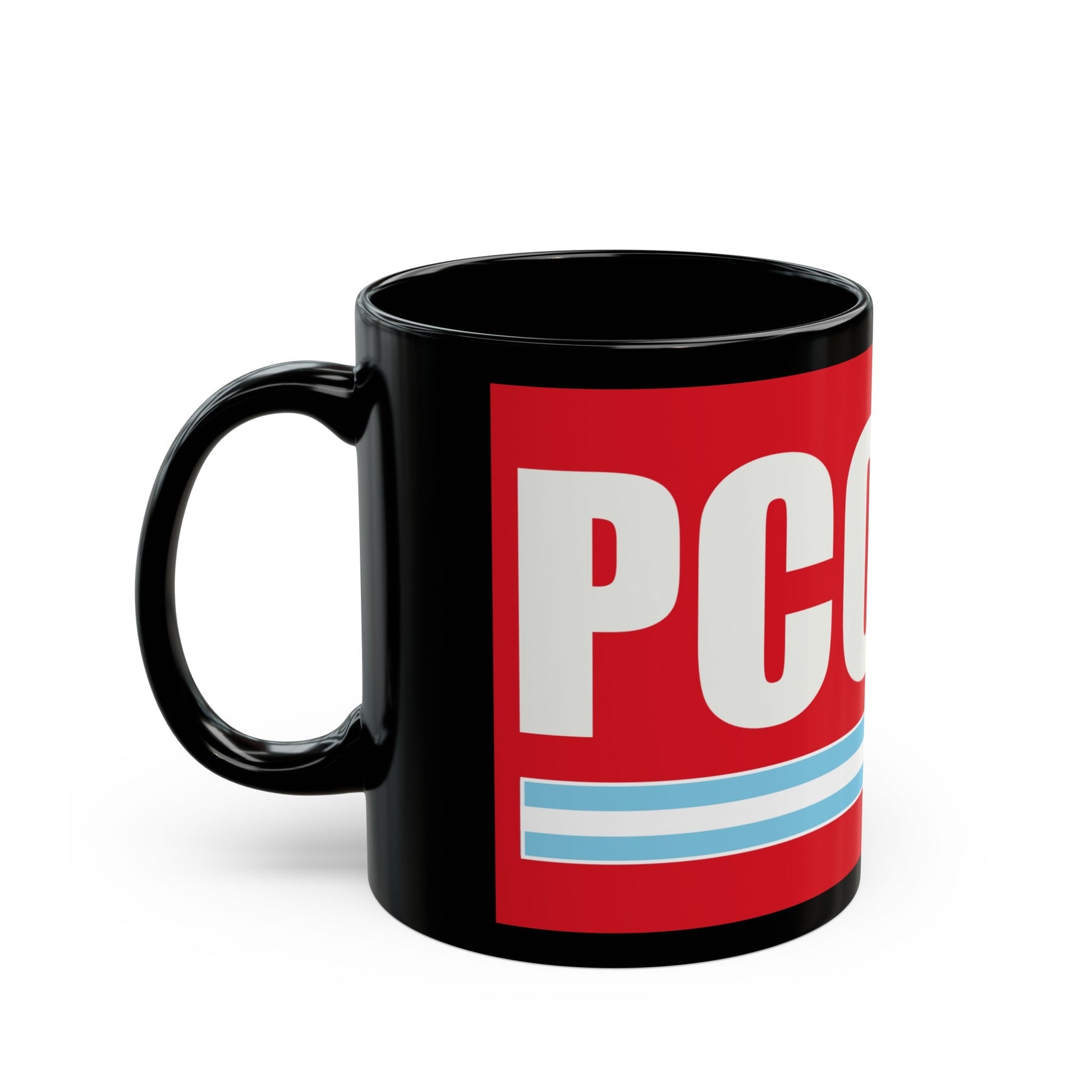 Flag of Communist Party Extraordinary Congress PCCE - Black Coffee Mug-The Sticker Space