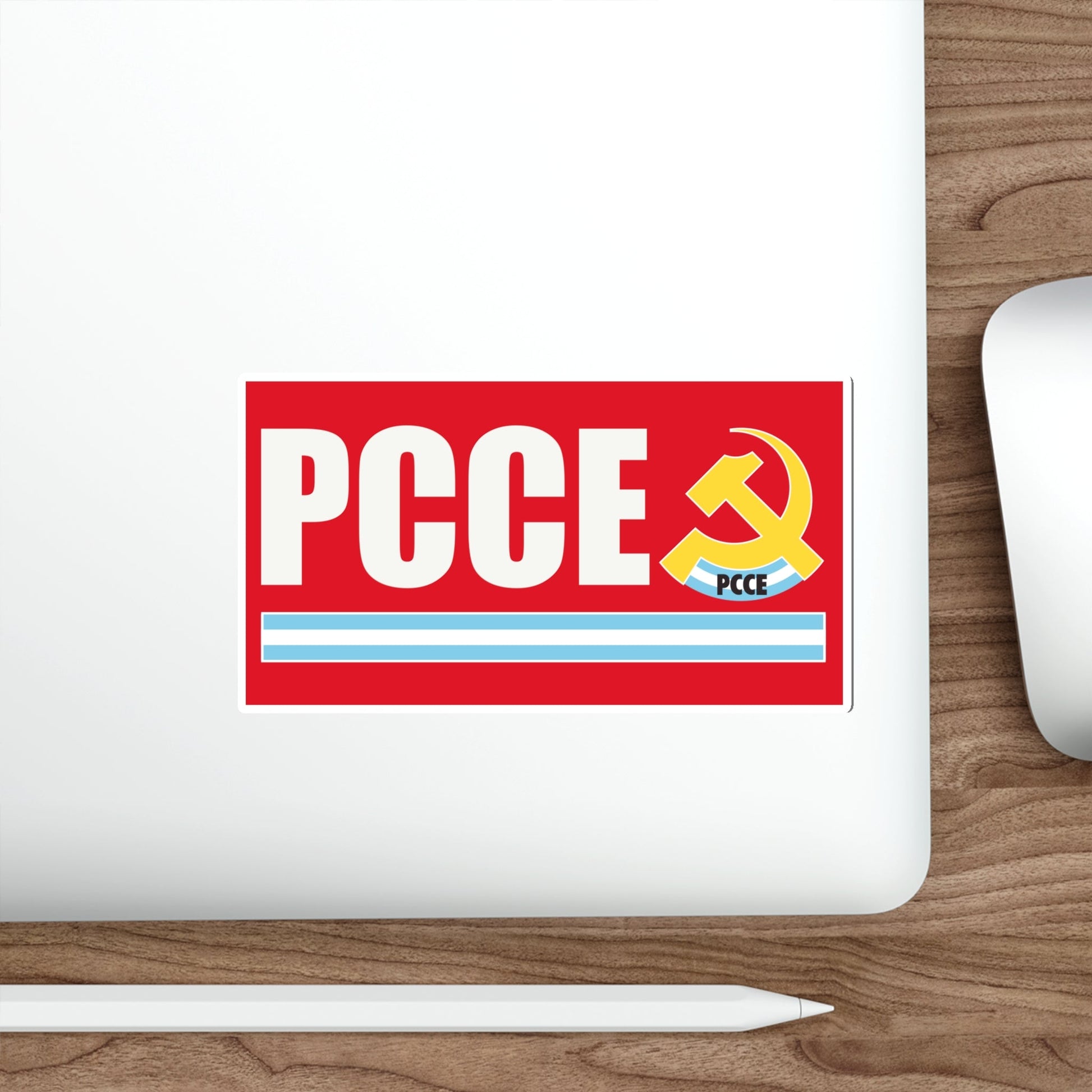 Flag of Communist Party Extraordinary Congress PCCE STICKER Vinyl Die-Cut Decal-The Sticker Space